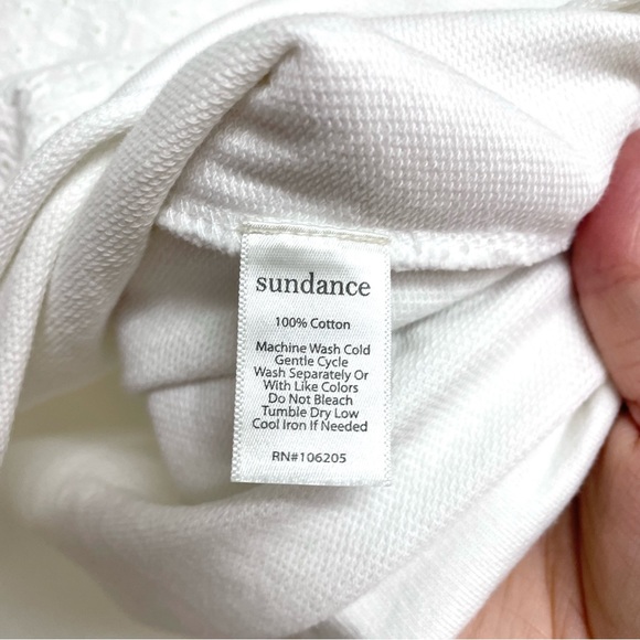 Sundance Split Lace Front 1/4 Button Front Sweatshirt - Picture 8 of 12